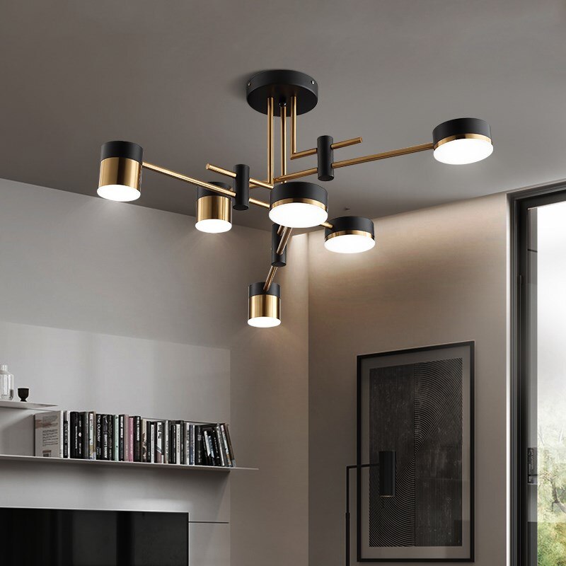 Luxury Gold And Black Crystal Chandelier - Lusomart