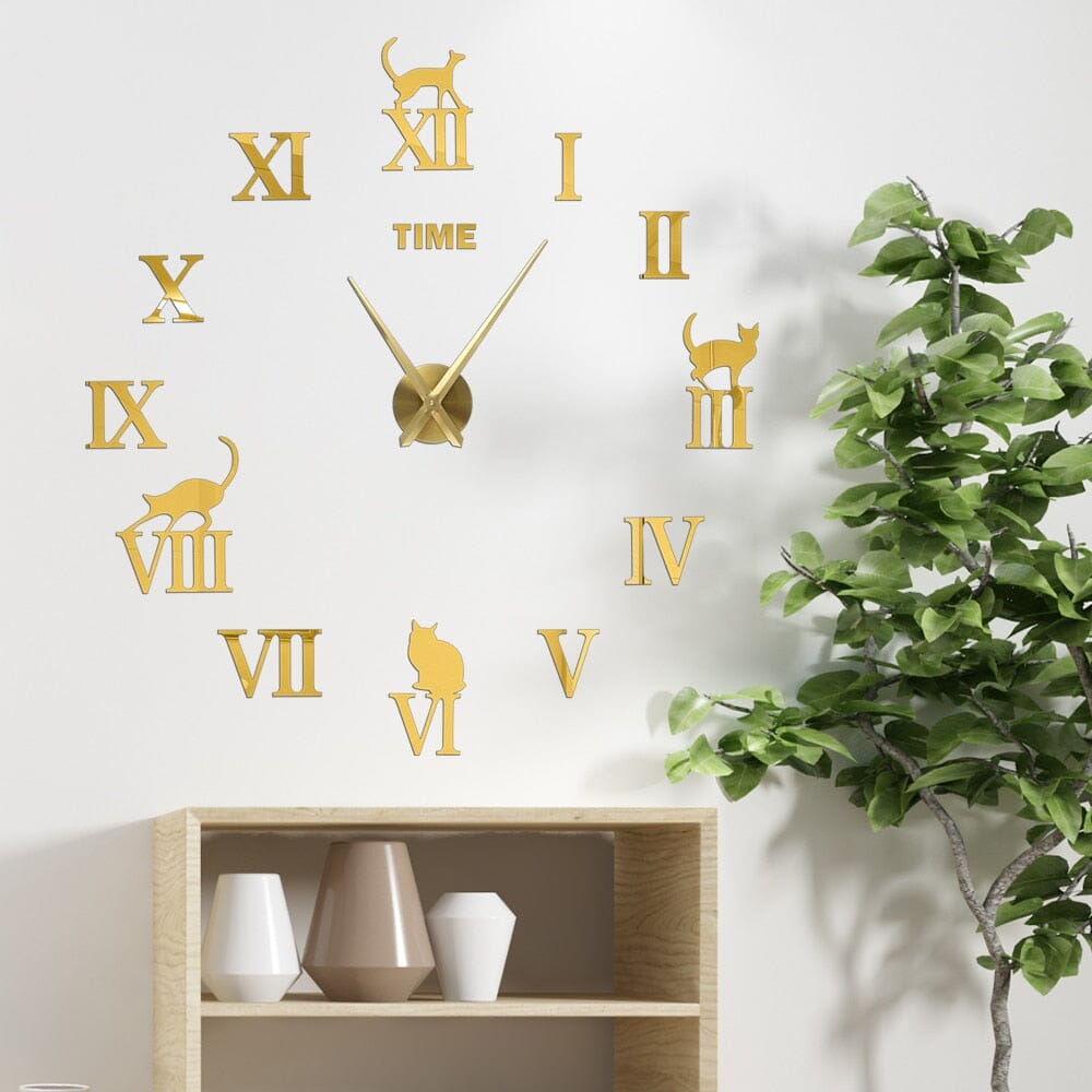 Luxury Golden Acrylic Wall Clock