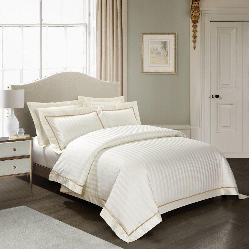 Luxurious Soft Stripe Cotton Bed Sheet Set