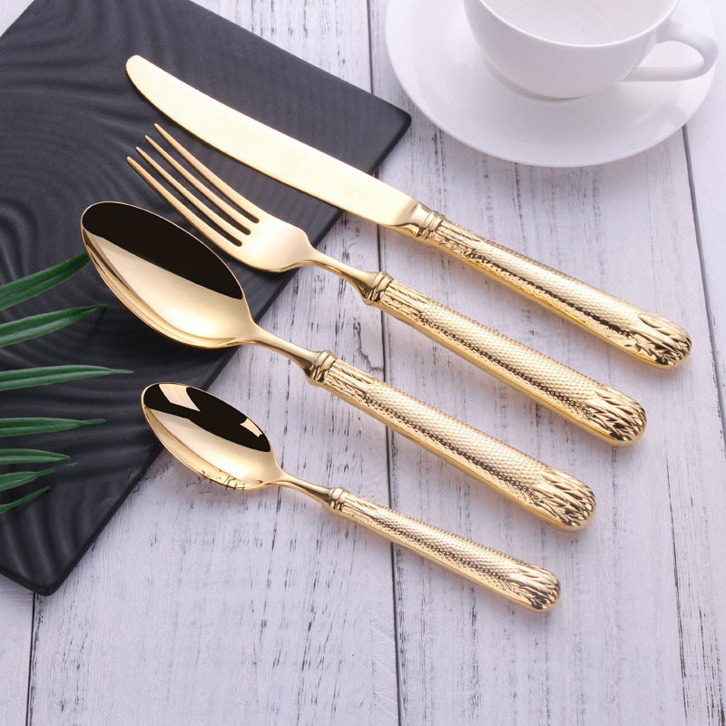 Luxury Metal Silverware Dining Set - Lusomart