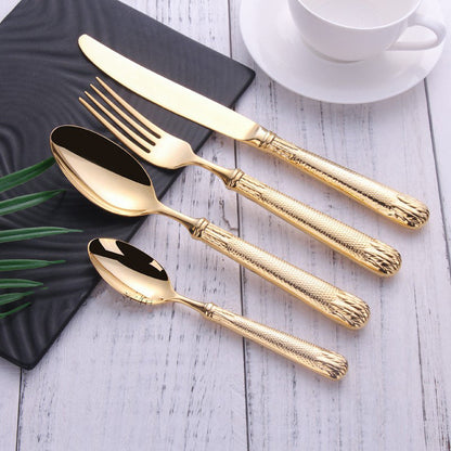 Luxury Metal Silverware Dining Set - Lusomart