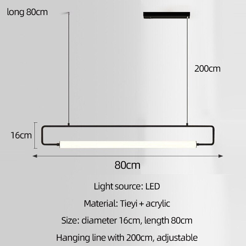 Sleek Modern Black Dining Room Chandelier Light
