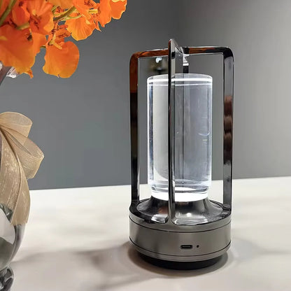Sleek Metal Desk Lamp LED Lighting Modern Home Decor - Lusomart