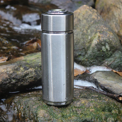 Alkaline Water Bottle with pH Filter Stainless Steel - Lusomart