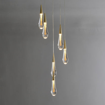 Modern Glass Drop LED Pendant Light - Lusomart
