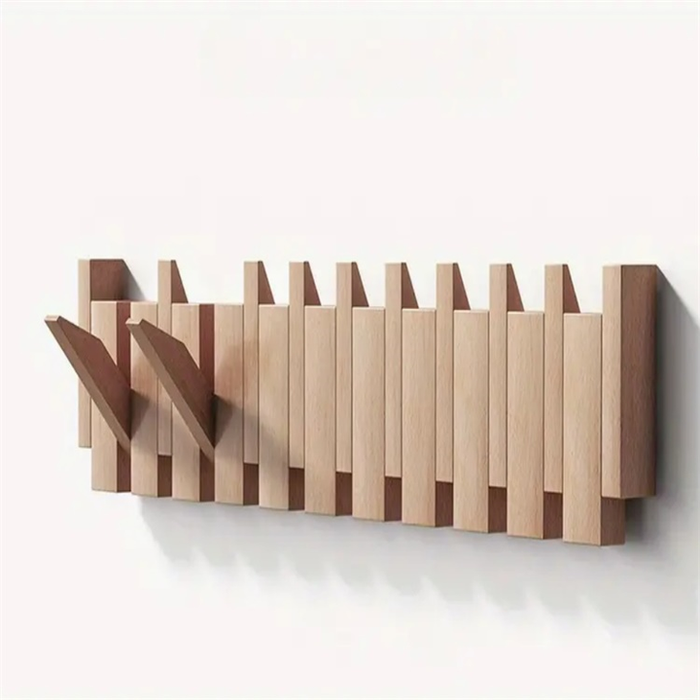 Rustic Wood Coat Hook - Premium Storage Rack