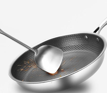 Durable Non-Stick Stainless Steel Frying Pan, All Stovetops