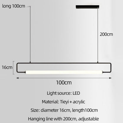 Sleek Modern Black Dining Room Chandelier Light
