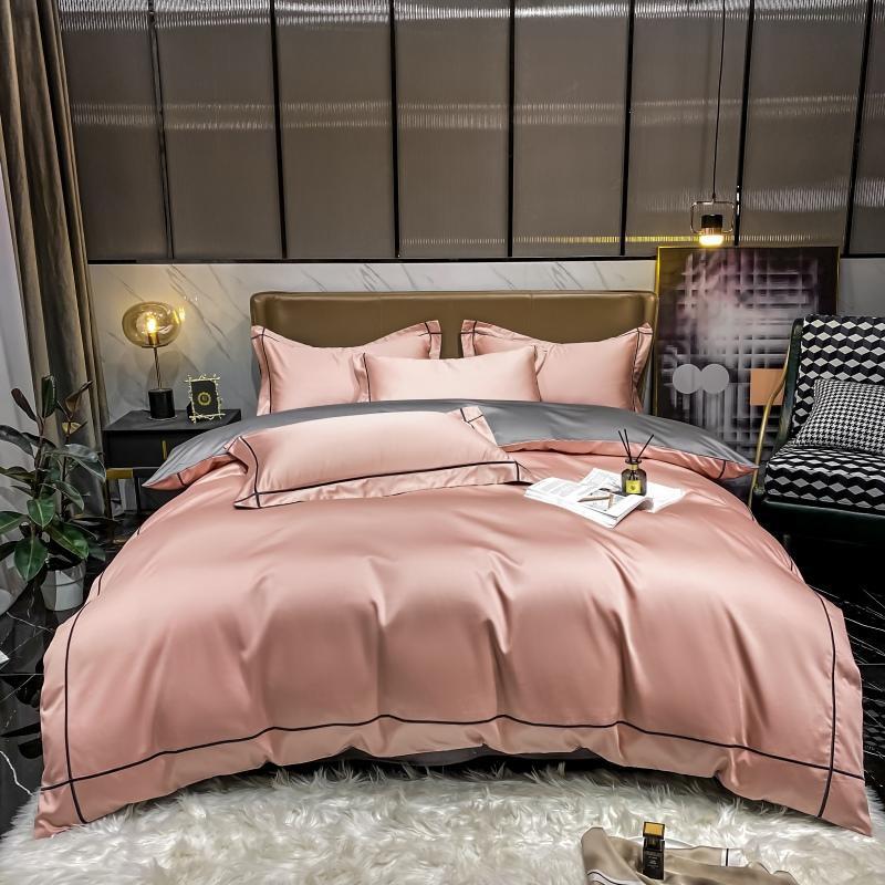 Soft Egyptian Cotton Gold Accent Bedding Set