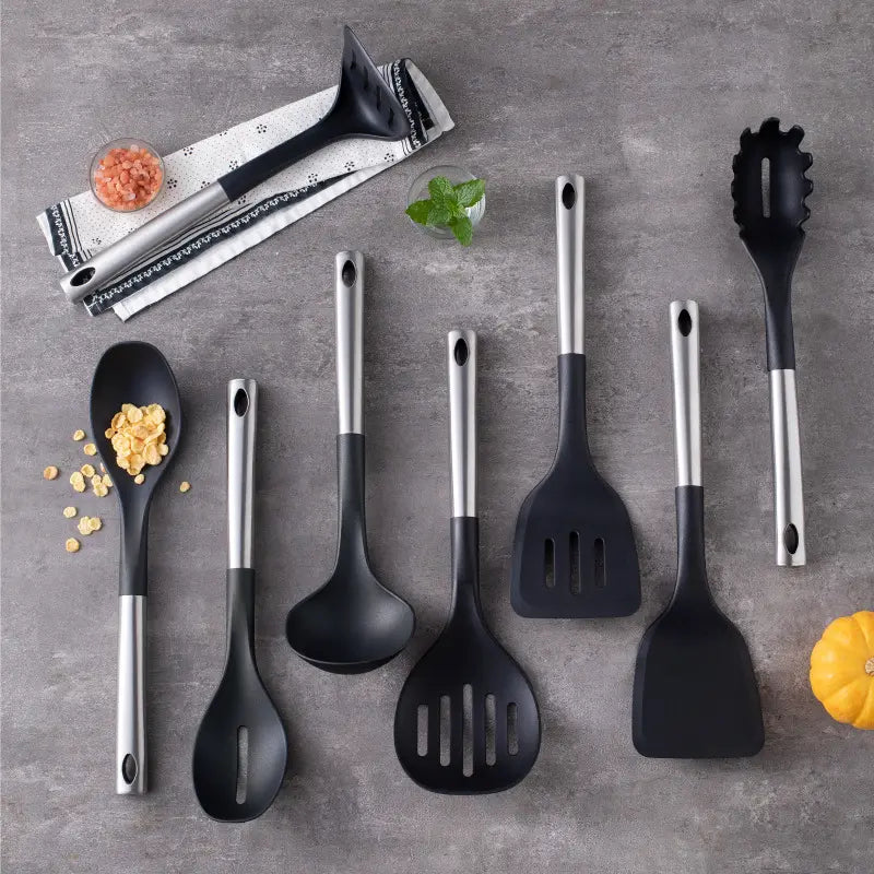 Durable Kitchen Tool Set with Heat Resistant Handles