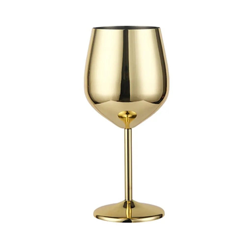 Silver Coated Mirrored Wine Glass