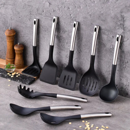 Durable Kitchen Tool Set with Heat Resistant Handles - Lusomart