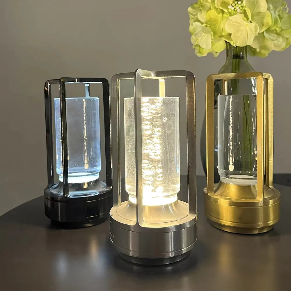 Sleek Metal Desk Lamp LED Lighting Modern Home Decor