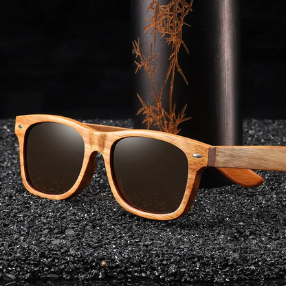 Eco Friendly Bamboo Polarized Sunglasses UV Protection