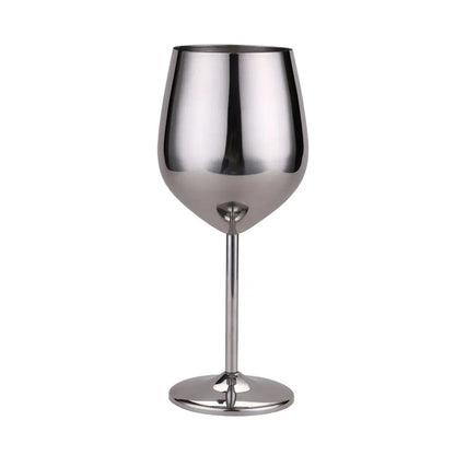 Silver Coated Mirrored Wine Glass