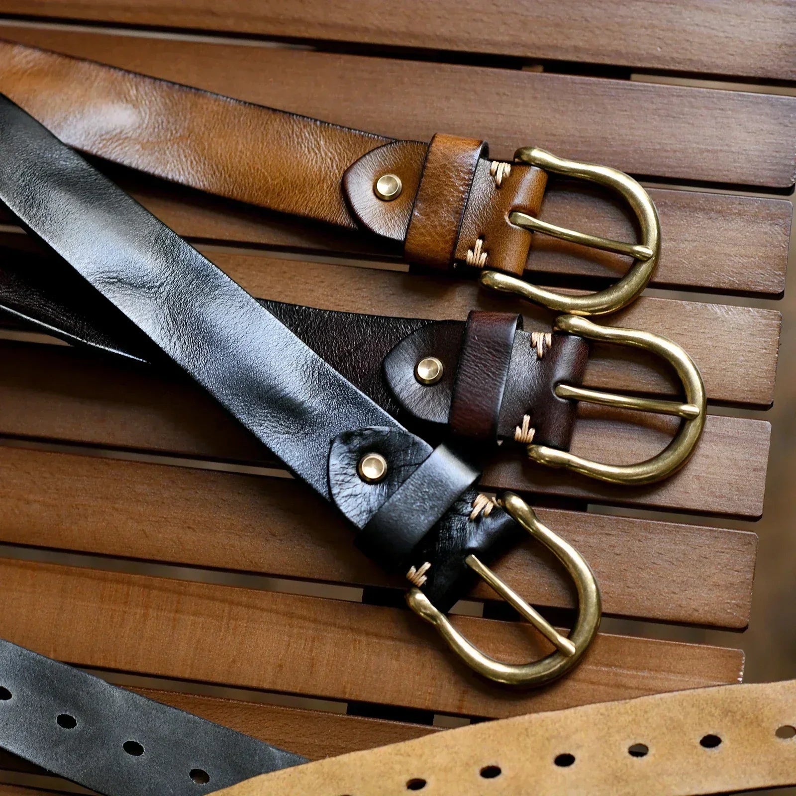 Premium Genuine Leather Waist Belt - Lusomart