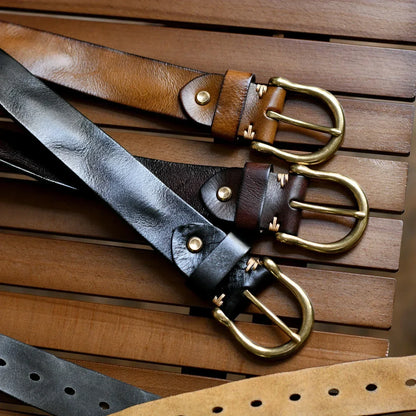 Premium Genuine Leather Waist Belt - Lusomart