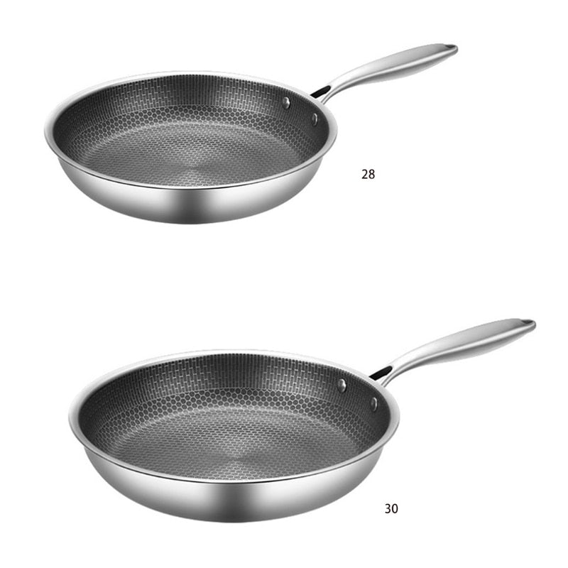 Durable Non-Stick Stainless Steel Frying Pan, All Stovetops