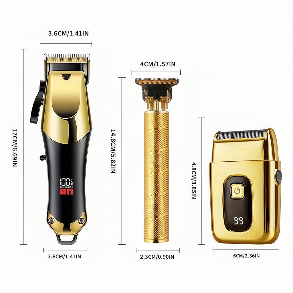 Wireless Rechargeable Hair Trimmer Grooming Kit