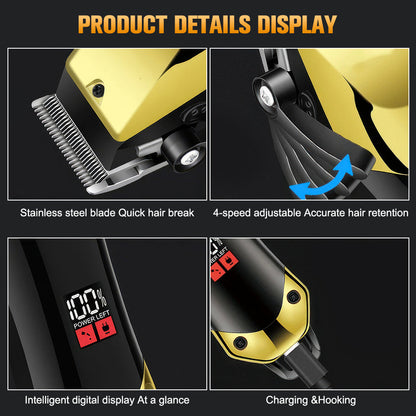 Wireless Rechargeable Hair Trimmer Grooming Kit
