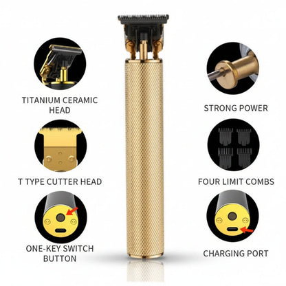 Rechargeable Men's Beard Trimmer Kit Cordless Grooming Tool