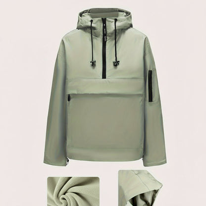 Relaxed Fit Hoodie Zip Up Pocket Jacket