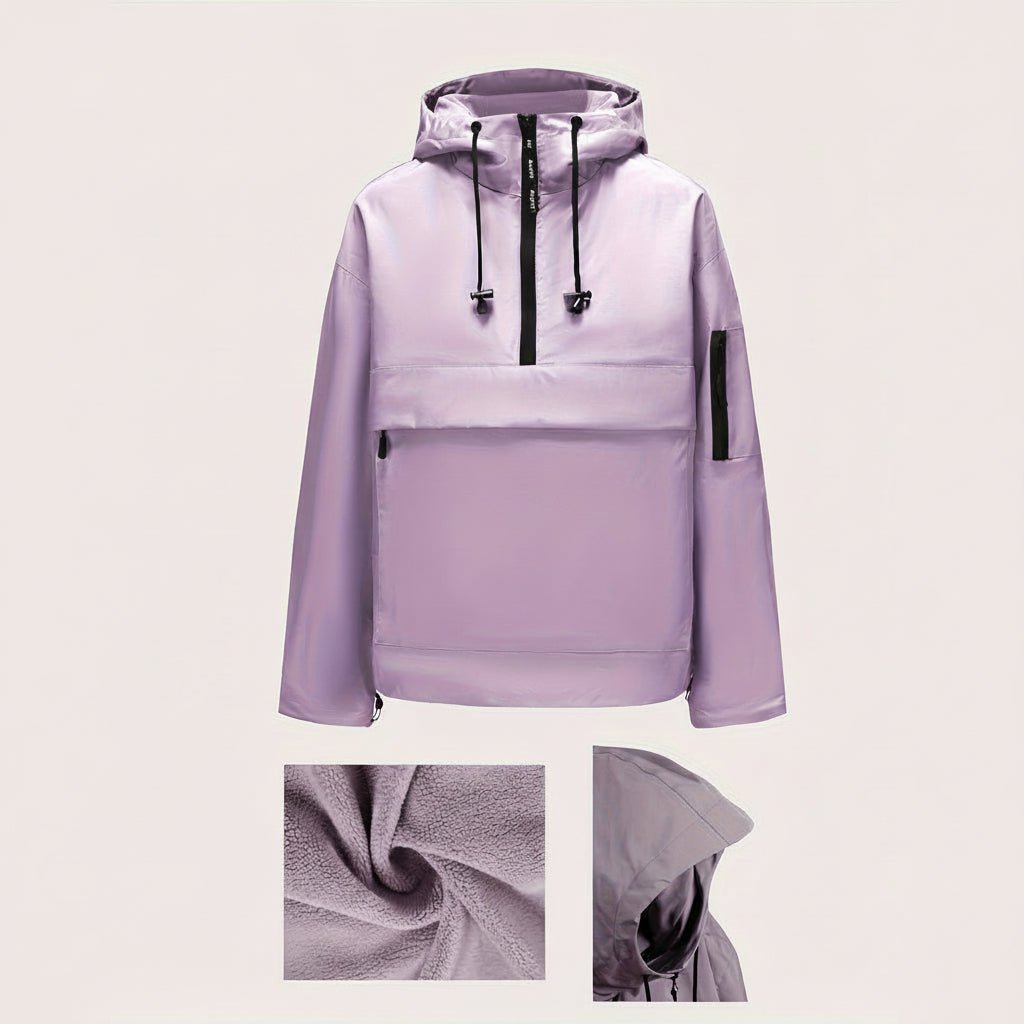 Relaxed Fit Hoodie Zip Up Pocket Jacket