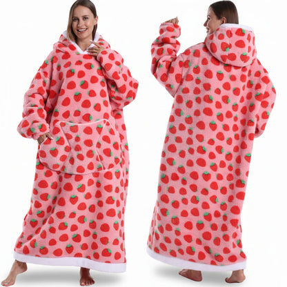 Cozy Fleece Halloween Hooded Blanket Sweatshirt