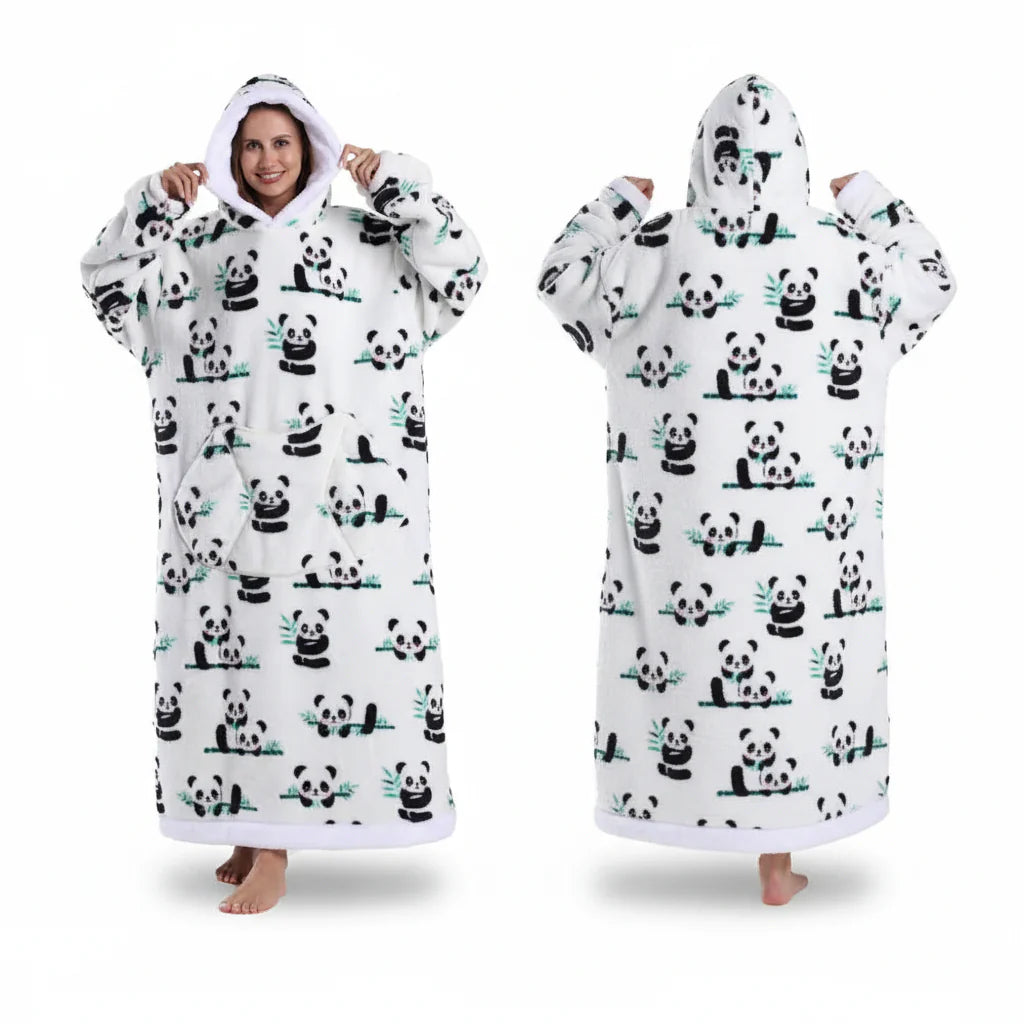 Cozy Fleece Halloween Hooded Blanket Sweatshirt