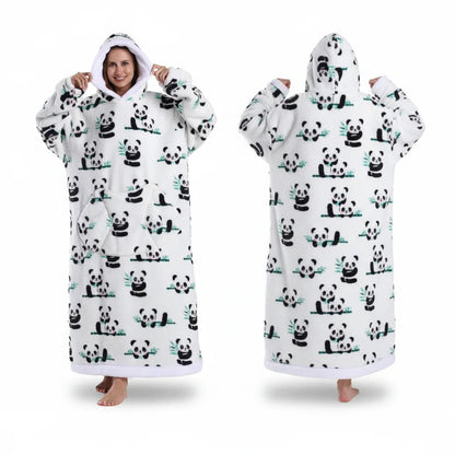 Cozy Fleece Halloween Hooded Blanket Sweatshirt
