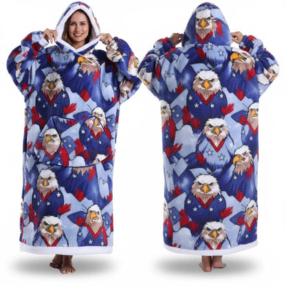 Cozy Fleece Halloween Hooded Blanket Sweatshirt