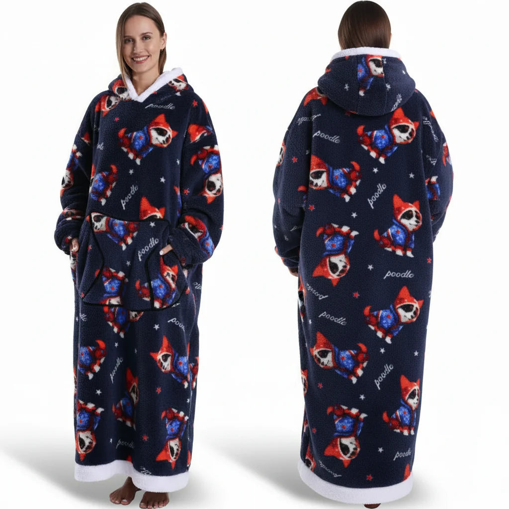 Cozy Fleece Halloween Hooded Blanket Sweatshirt