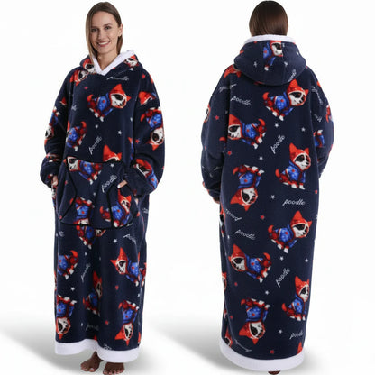 Cozy Fleece Halloween Hooded Blanket Sweatshirt