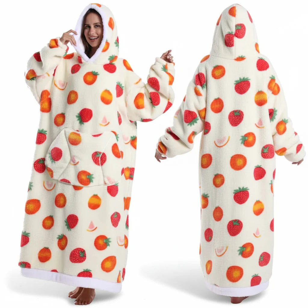Cozy Fleece Halloween Hooded Blanket Sweatshirt