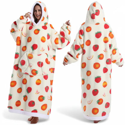Cozy Fleece Halloween Hooded Blanket Sweatshirt