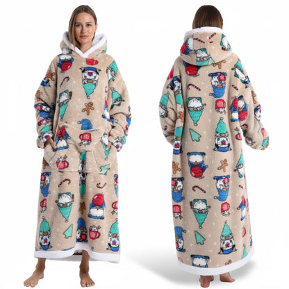 Cozy Fleece Halloween Hooded Blanket Sweatshirt