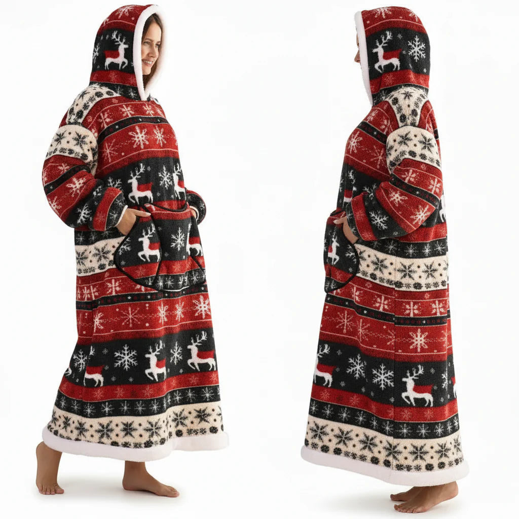 Cozy Fleece Halloween Hooded Blanket Sweatshirt