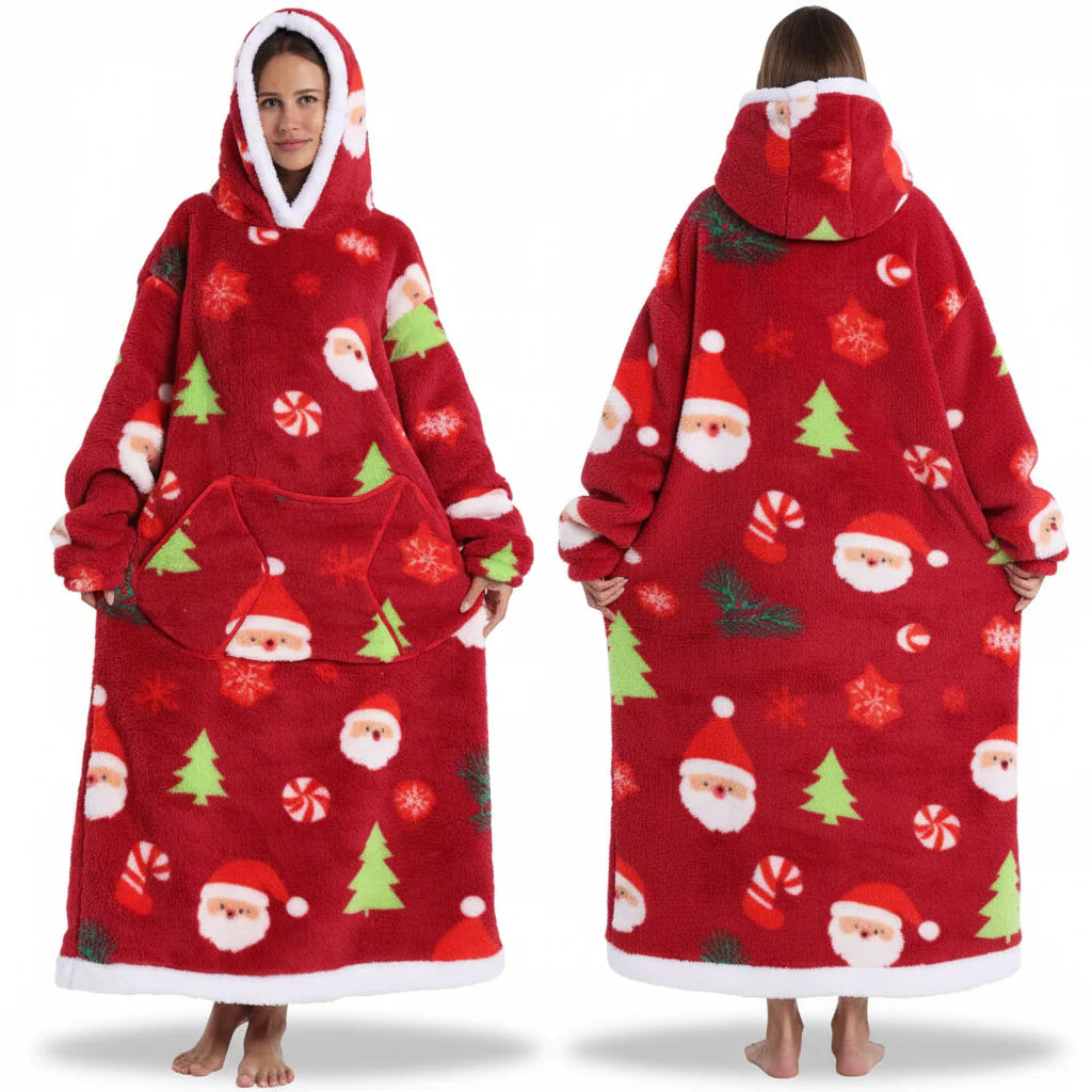 Cozy Fleece Halloween Hooded Blanket Sweatshirt