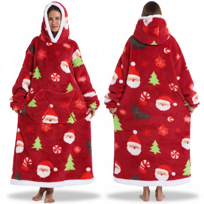 Cozy Fleece Halloween Hooded Blanket Sweatshirt