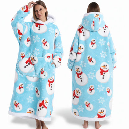 Cozy Fleece Halloween Hooded Blanket Sweatshirt