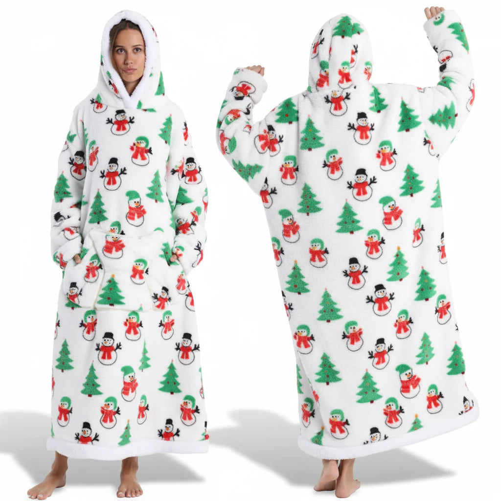 Cozy Fleece Halloween Hooded Blanket Sweatshirt