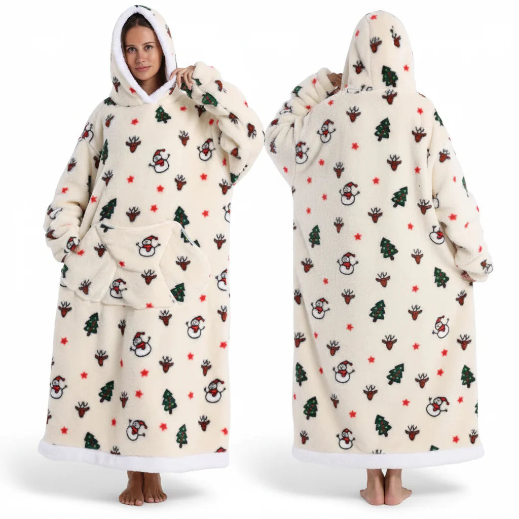 Cozy Fleece Halloween Hooded Blanket Sweatshirt