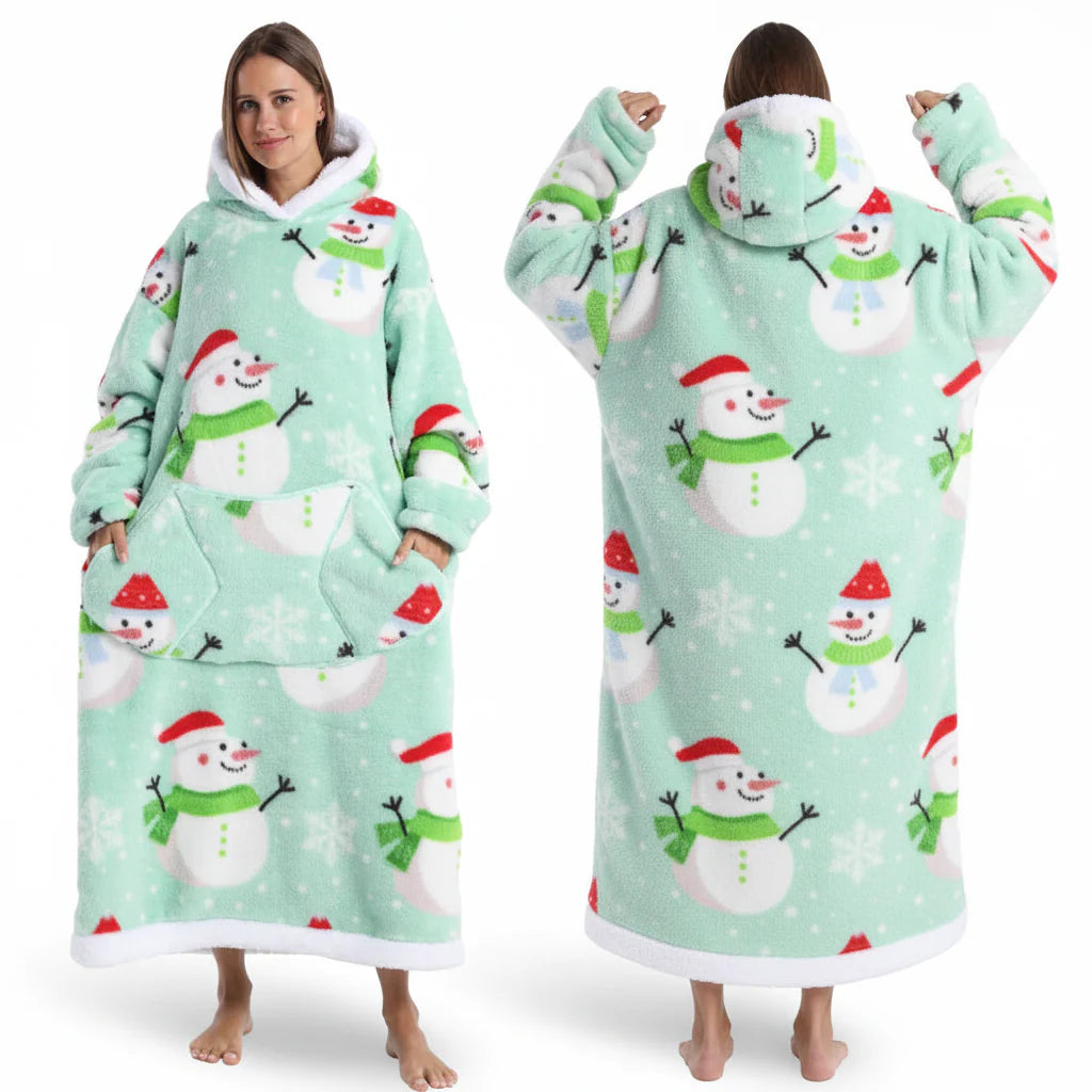Cozy Fleece Halloween Hooded Blanket Sweatshirt