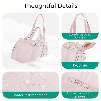 Large Womens Nylon Tote Shoulder Bag for Work