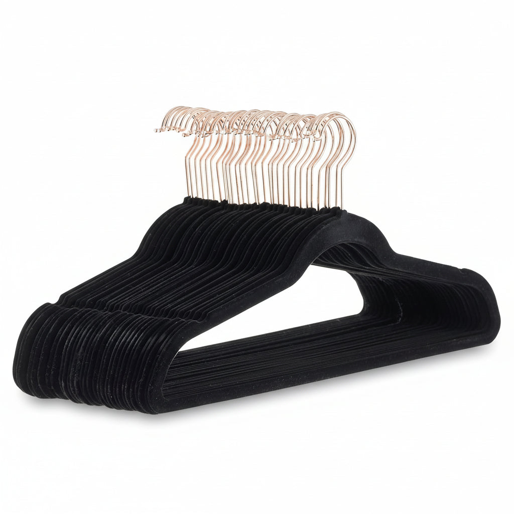 Premium Velvet Hangers Non Slip Closet Organizers Set