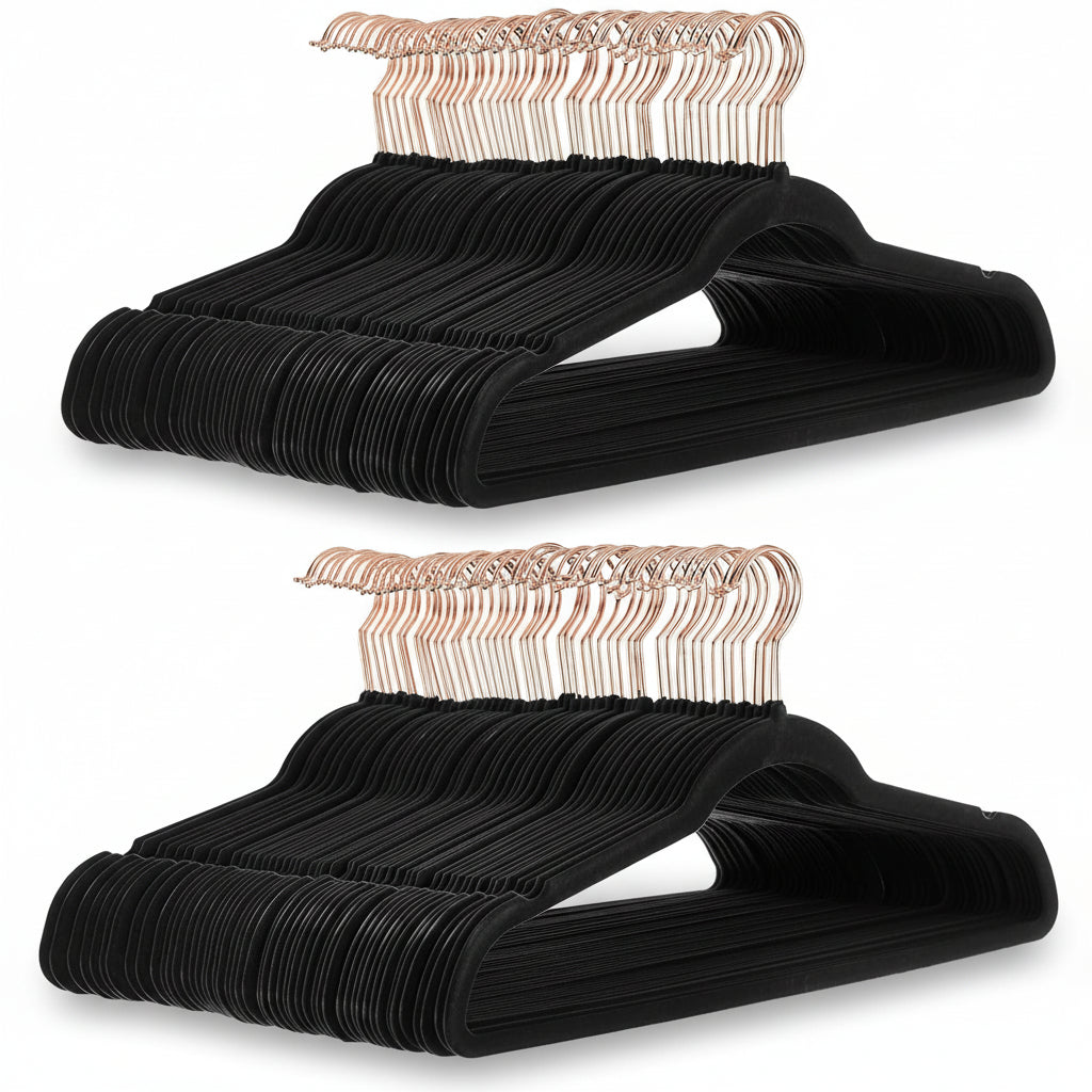 Premium Velvet Hangers Non Slip Closet Organizers Set