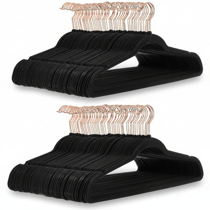 Premium Velvet Hangers Non Slip Closet Organizers Set