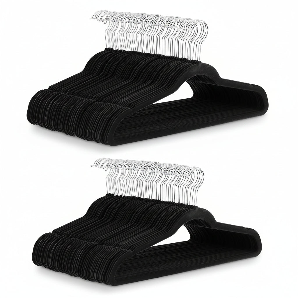 Premium Velvet Hangers Non Slip Closet Organizers Set