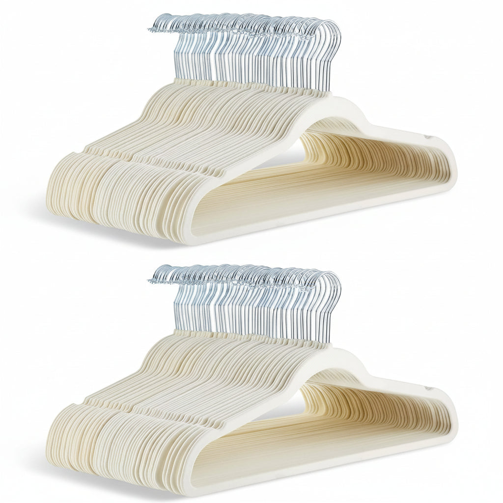 Premium Velvet Hangers Non Slip Closet Organizers Set