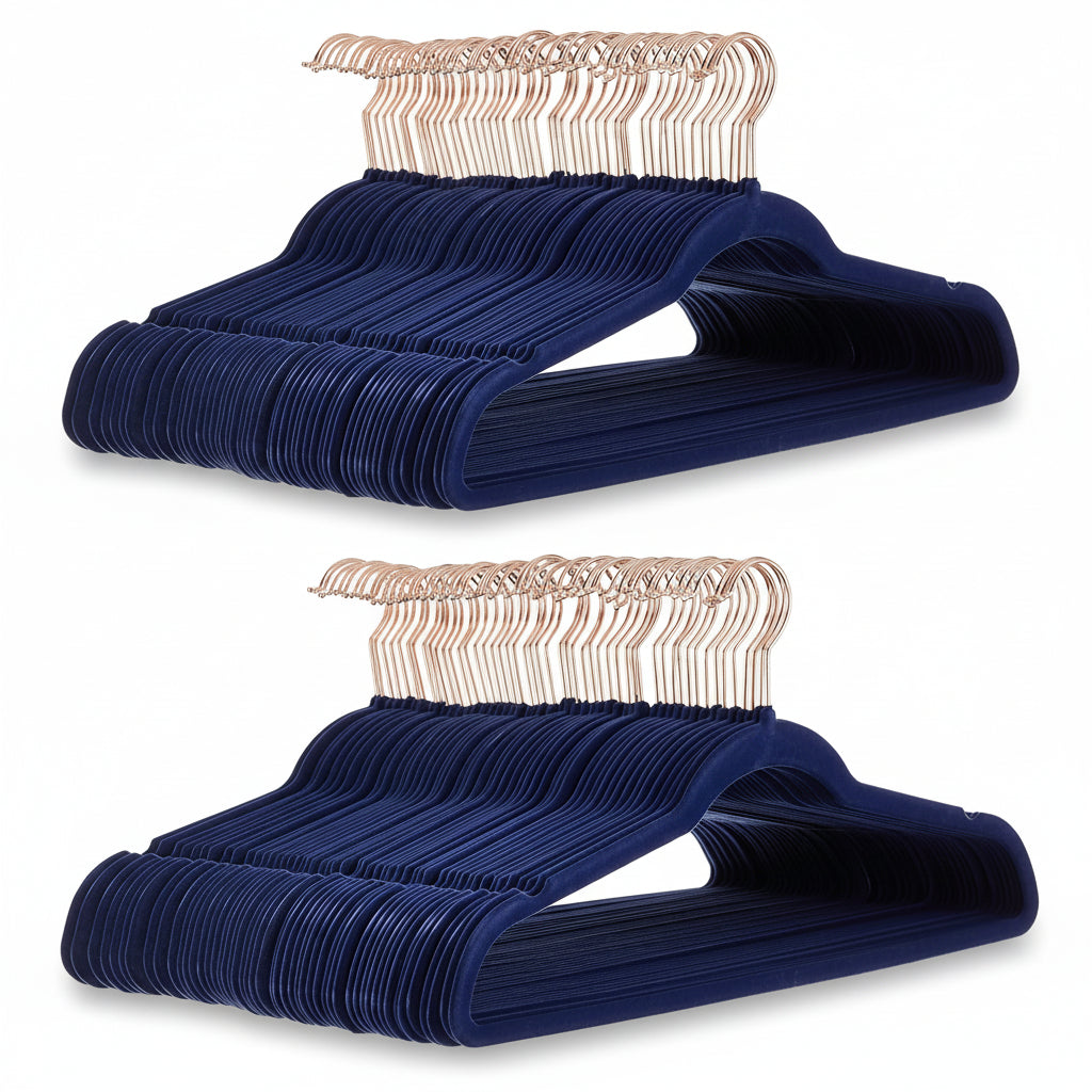 Premium Velvet Hangers Non Slip Closet Organizers Set